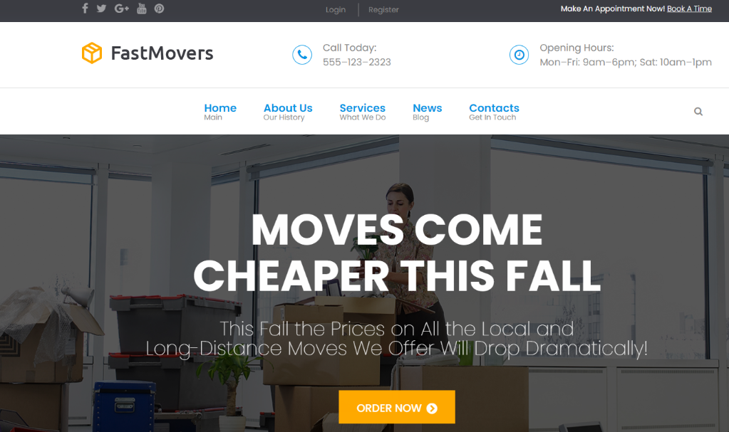 Fast Moving - Transportation and Moving Services WordPress Theme