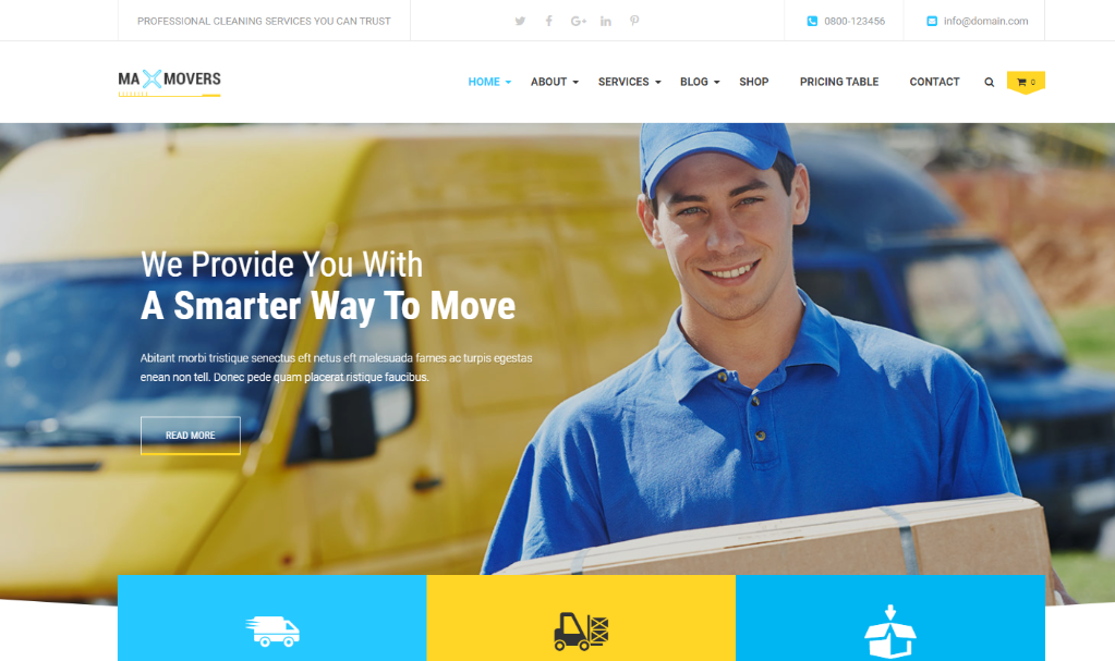 Max Cleaners and Movers - Cleaning Business Company WordPress Theme